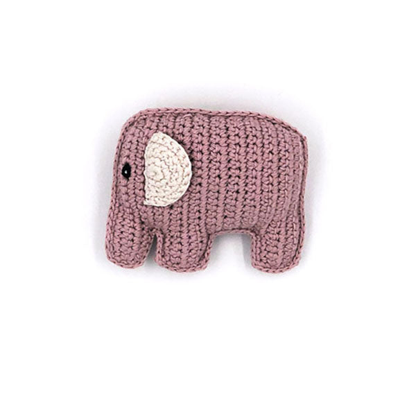 Pebble Elephant Rattle  - Dusky Pink