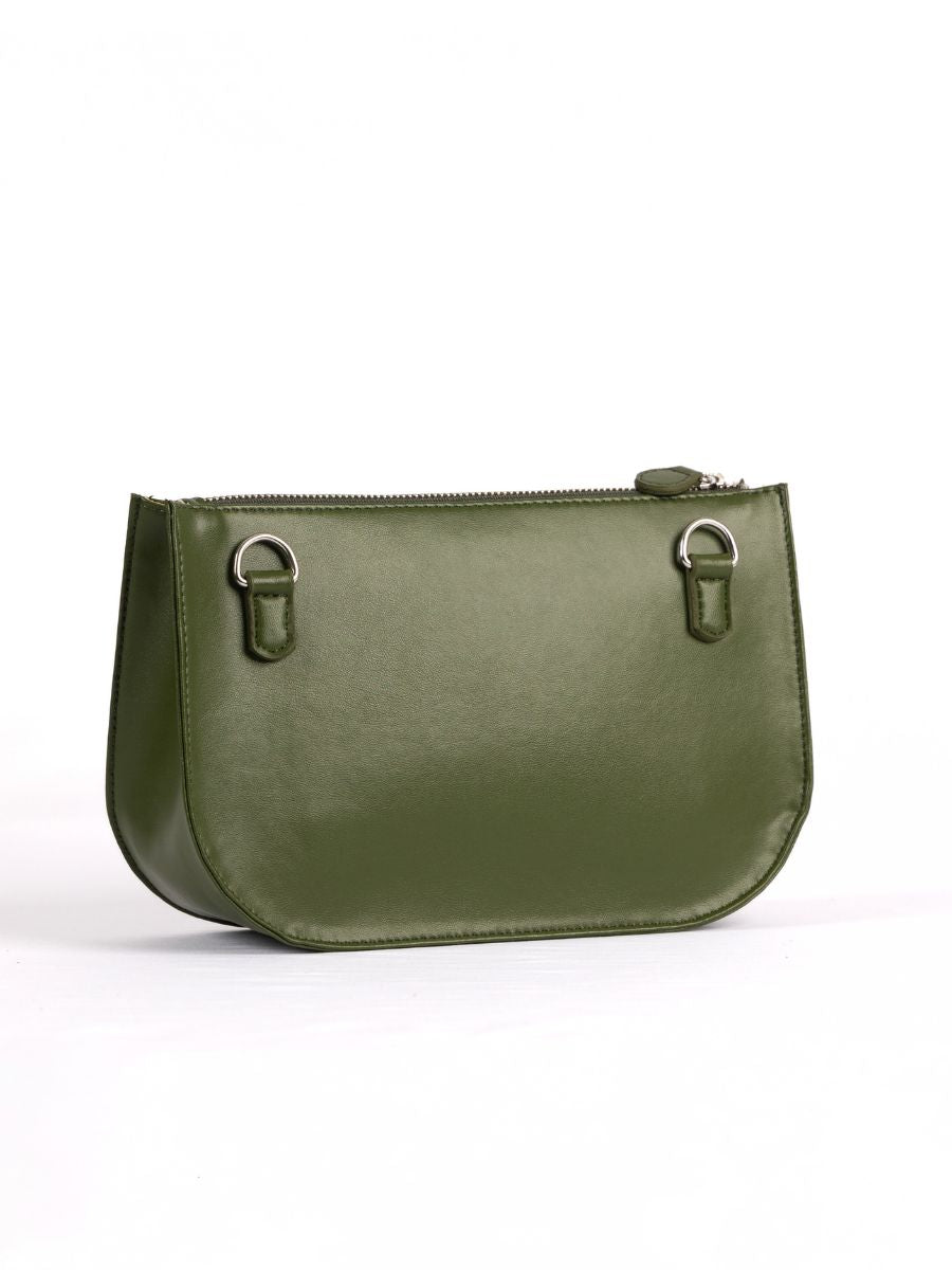 Cactus Leather 'Leon' Cross Body Bag - Green | Texcoco Collective