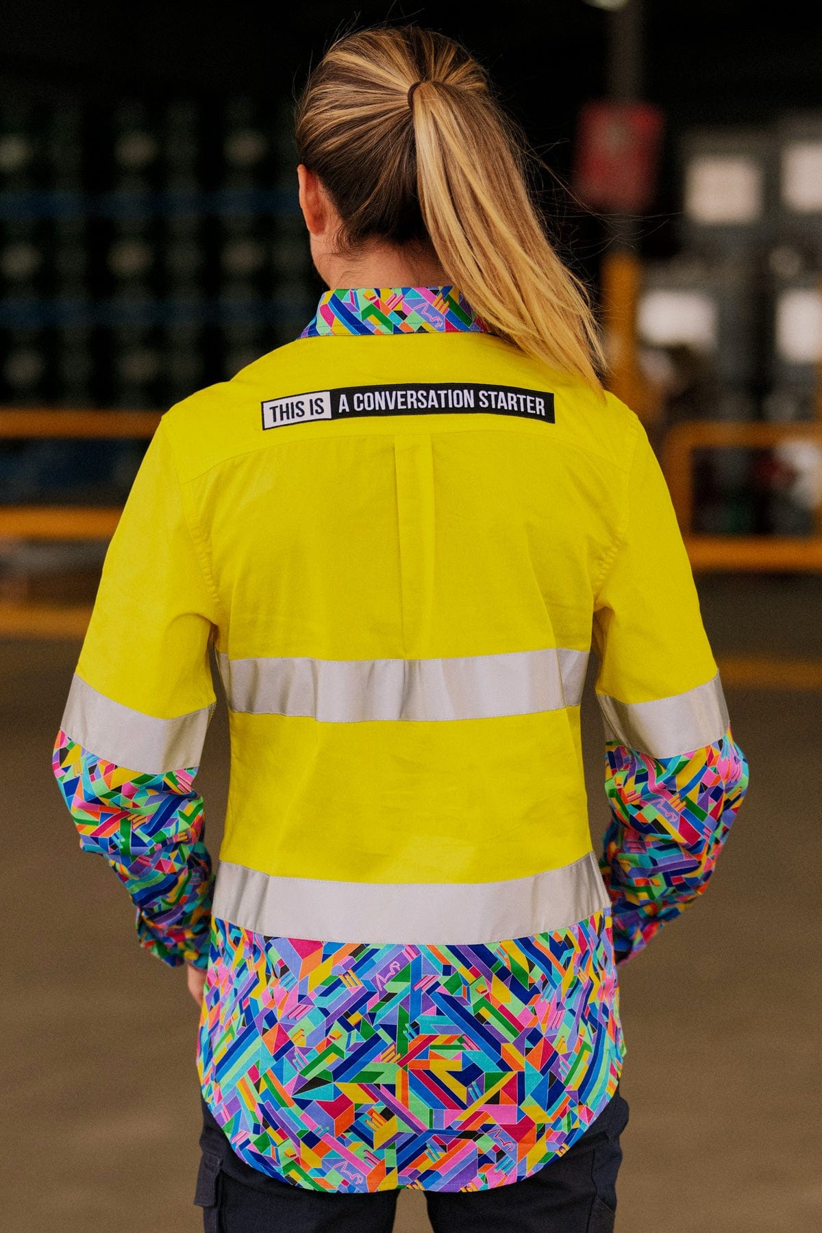 Women's Razzle Dazzle Yellow Day/Night Hi Vis Workshirt