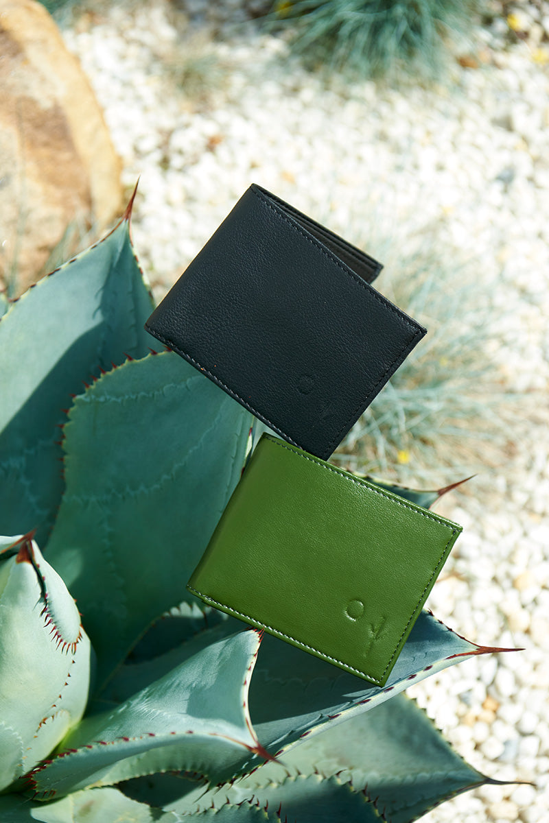 Cactus Leather 'Aztec' Flip Note Wallet.  | Texcoco Collective
