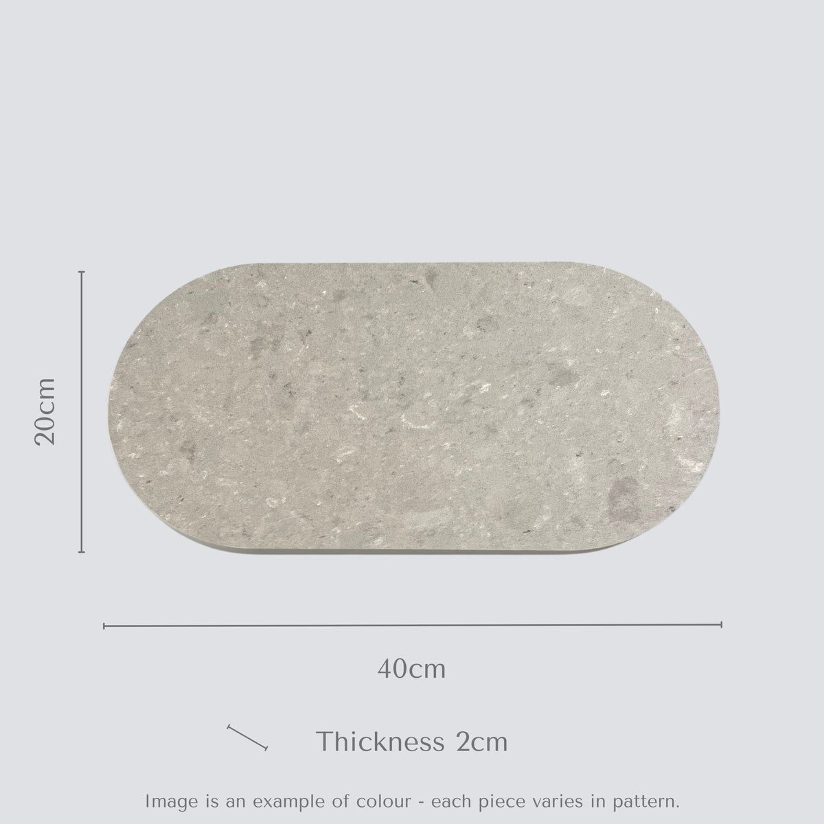 Double arch quartz serving platter in Caesarstone Clamshell™ created by Aureliia Collection. Unstyled food platter shows product colour a beautiful fusion of light grey with white features, underscored by drifting veins on a neutral base. An excellent home decor gift for someone who has it all.