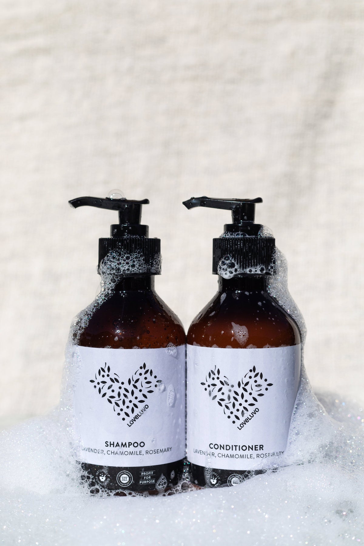 Shampoo + Conditioner Duo Scented with Lavender, Chamomile & Rosemary (2 x 500ml)