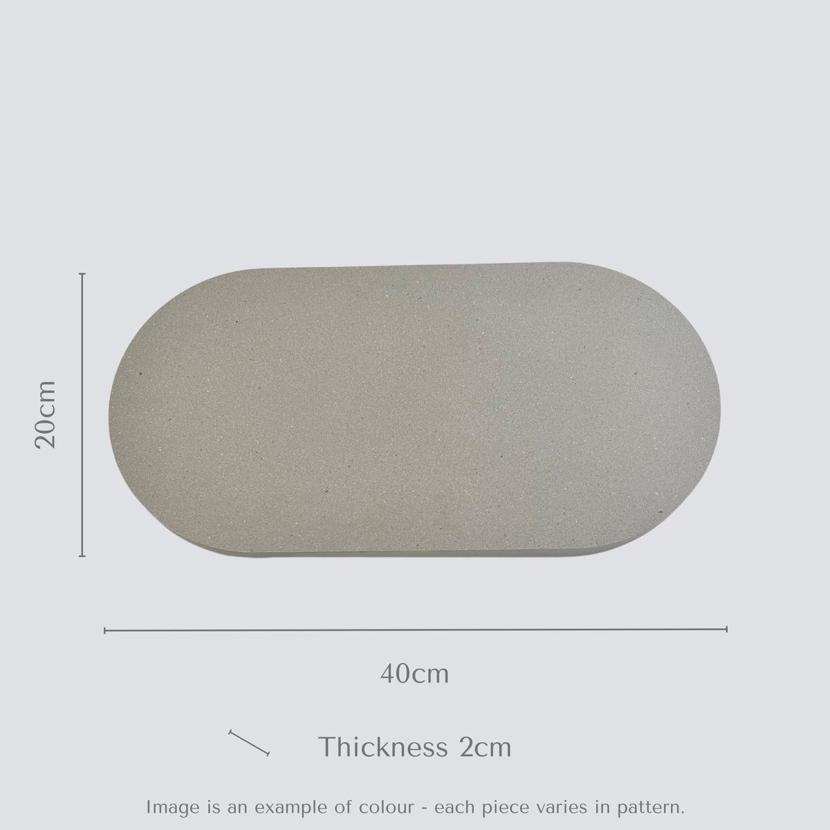 Double arch quartz serving platter in Caesarstone Sleek Concrete™ created by Aureliia Collection. Unstyled food platter shows product colour the finest concrete look-and-feel, for the perfect industrial ambience. An excellent home decor gift for someone who has it all.