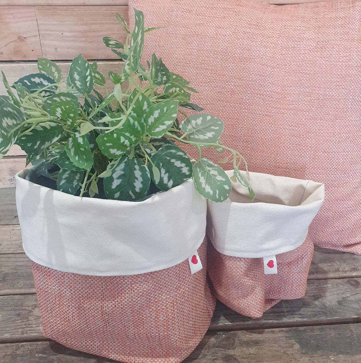 ReLoved Handmade Large Fabric Plant Holder/Storage Bag