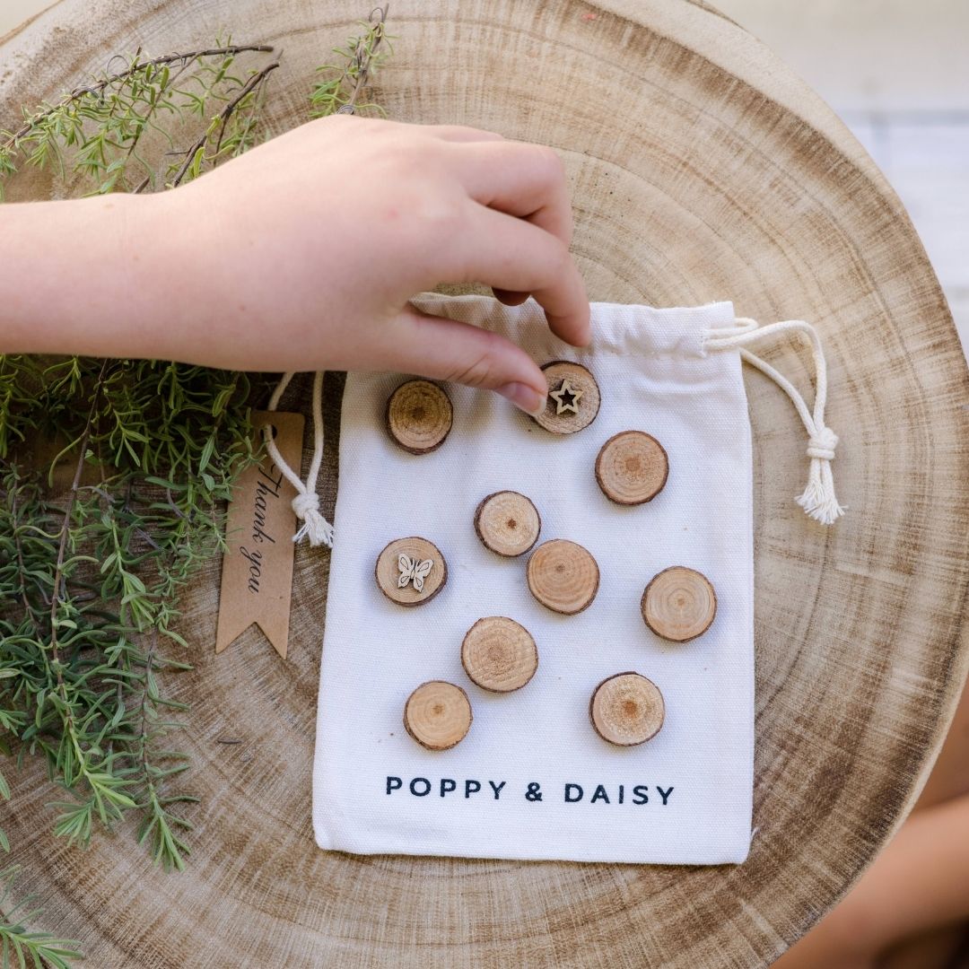 Wooden memory Game Party Bags